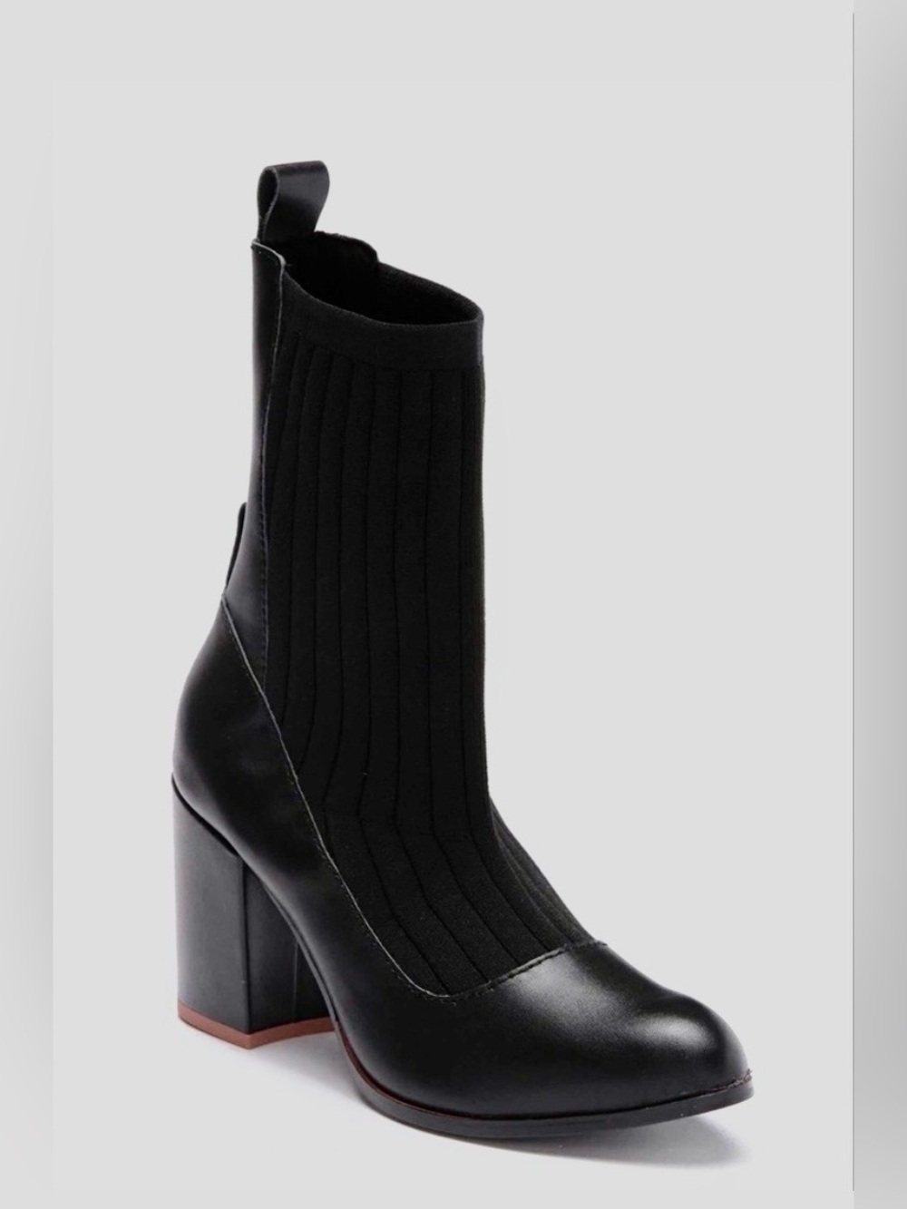 Kelsi Dagger Brooklyn – Warner Sock Shaft Bootie Block Heel 🖤